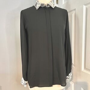 Catherine Malandrino Lace Trim Blouse